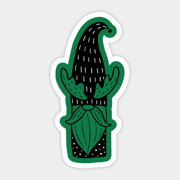 gnome forest gnome elk horns Sticker by chapter2